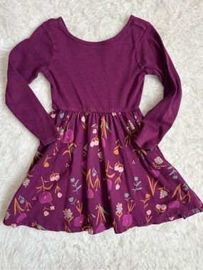 Tea Collection Purple Floral Kids Dress